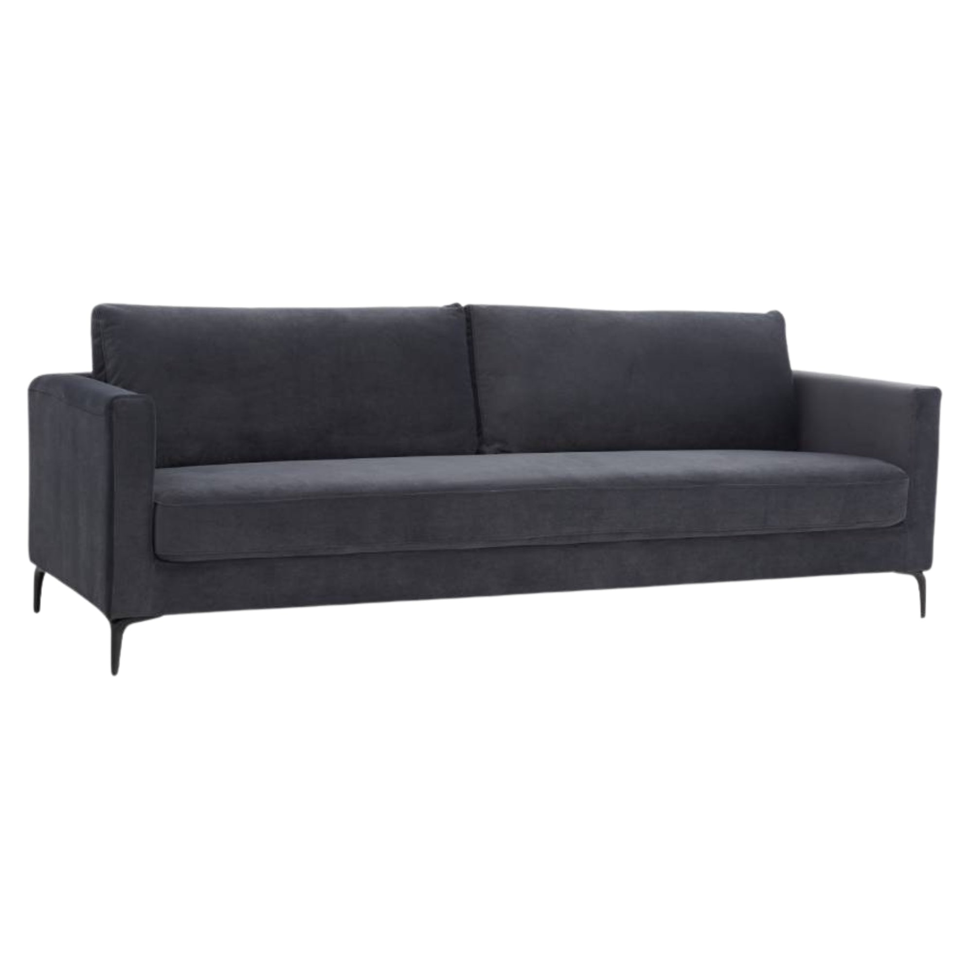 McKinley 4 Seater Sofa Fabric Uplholstered Lounge Couch Charcoal