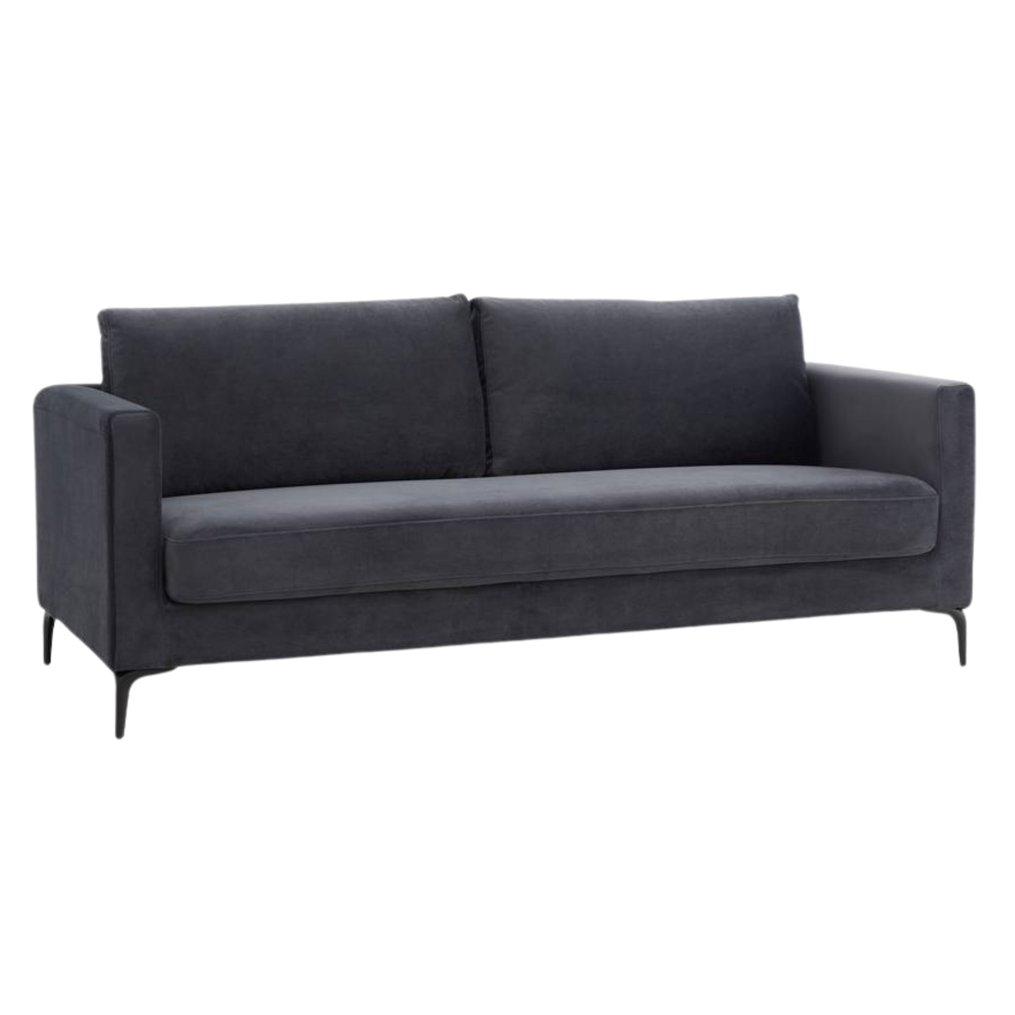 McKinley 3 Seater Sofa Fabric Uplholstered Lounge Couch Charcoal
