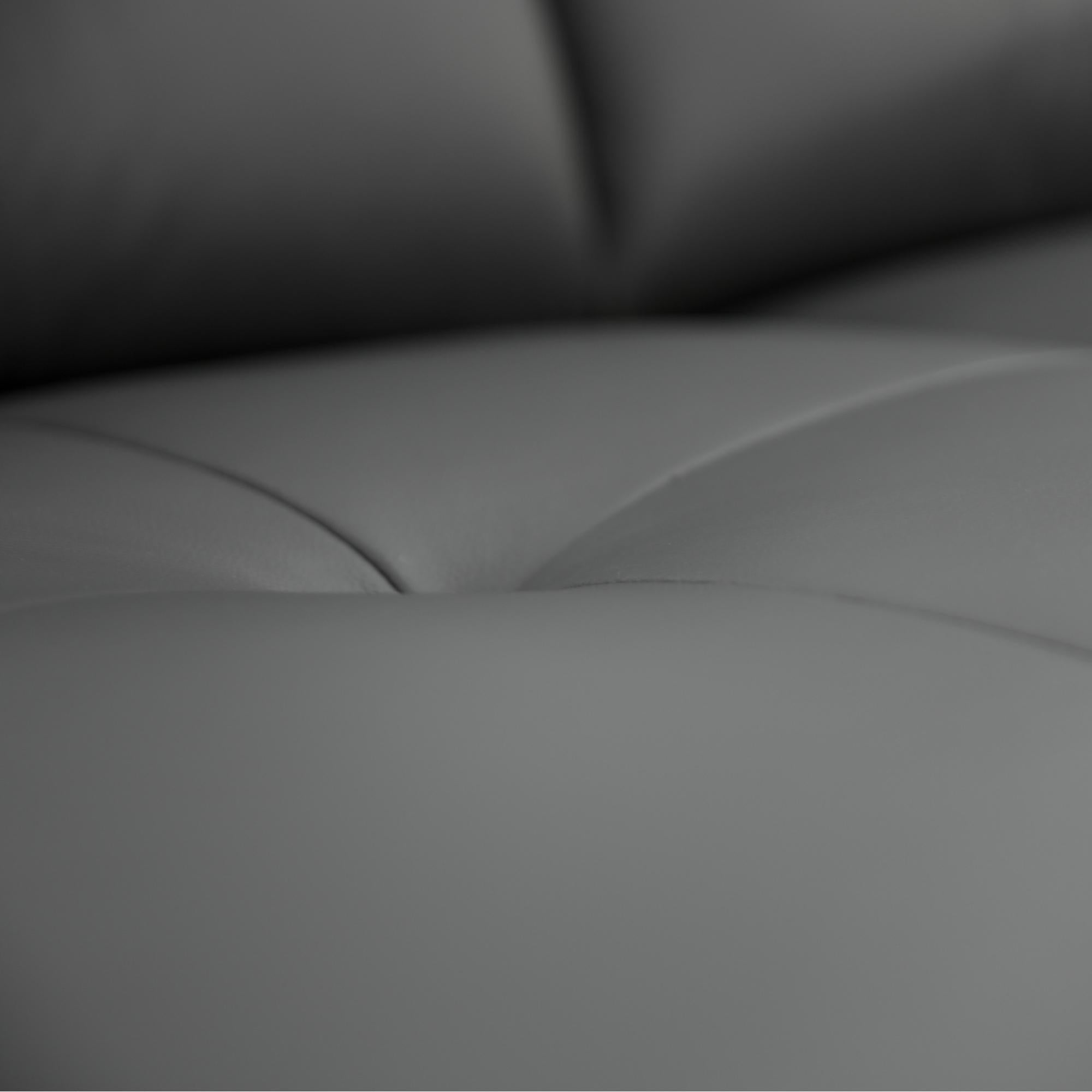 Downy Genuine Leather Sofa Set 3 + 2 Seater Upholstered Lounge Couch - Gunmetal