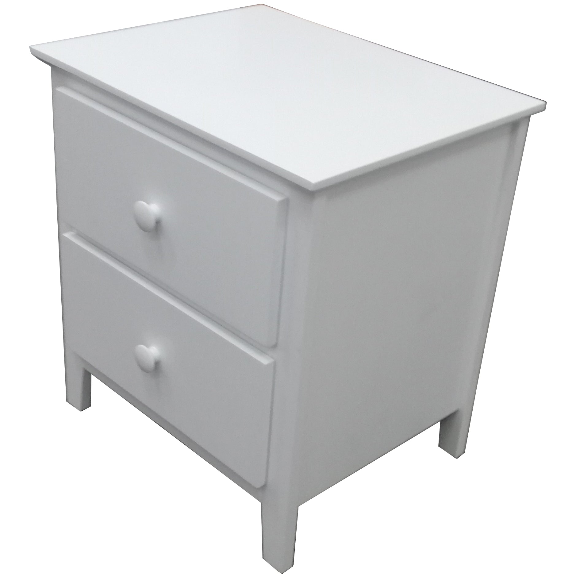 Wisteria Bedside 2pc Bedroom Set Drawers Nightstand Storage Cabinet - White