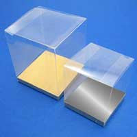 10 Pack of 9cm Sqaured Cube Gift Box - Product Showcase Clear Plastic Shop Display Storage Packaging Box