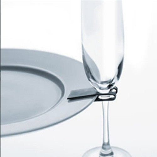 10 Pack Of 75mm White Wine Glass Dinner Lunch Plate Clip Holder - Stand Up Buffet Party - Promotion Merchandise Gift
