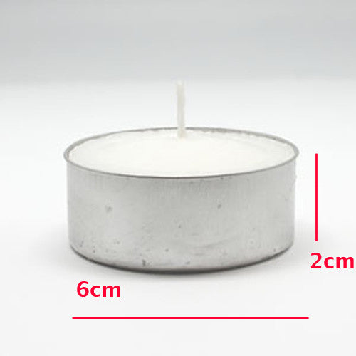 Large Tealight Candles 6cm Wide in silver foil cup 10 in a pack - Party Event Wedding BBQ Dinner Romantic Ambience Decor