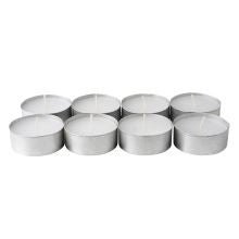 Large Tealight Candles 6cm Wide in silver foil cup 10 in a pack - Party Event Wedding BBQ Dinner Romantic Ambience Decor
