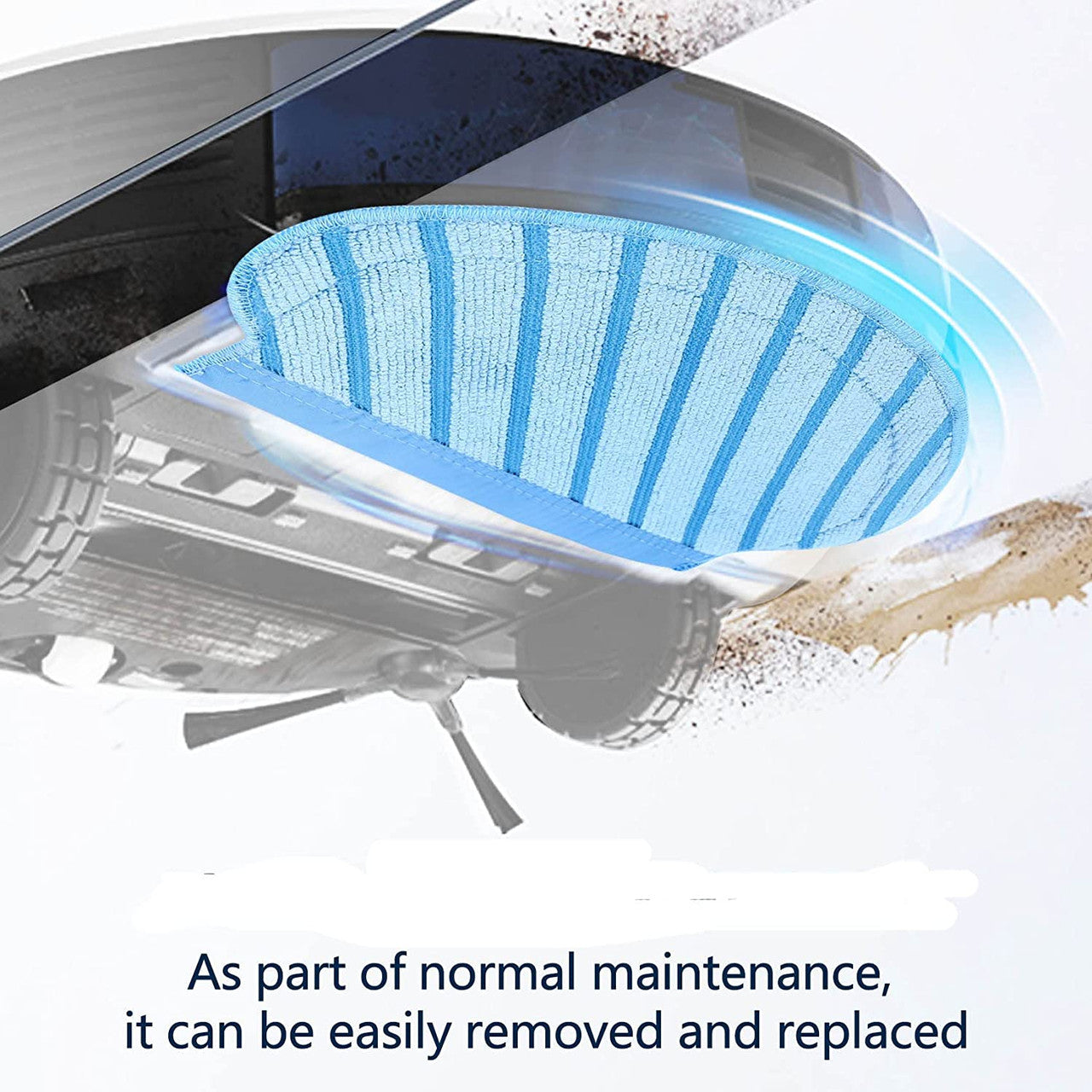 2 X Reusable Mopping Pads For Ecovacs Deebot Ozmo 700, 750, 920, 950, T5, N5 & N7