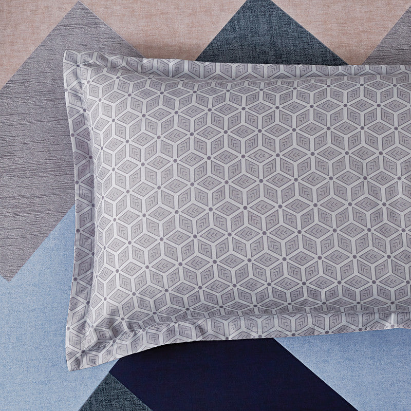 Microfiber Reversible Quilt Cover Set - Jay - Queen Size