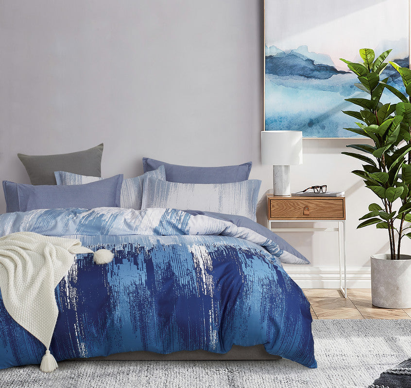 Microfiber Reversible Quilt Cover Set - Chavez - Super King Size