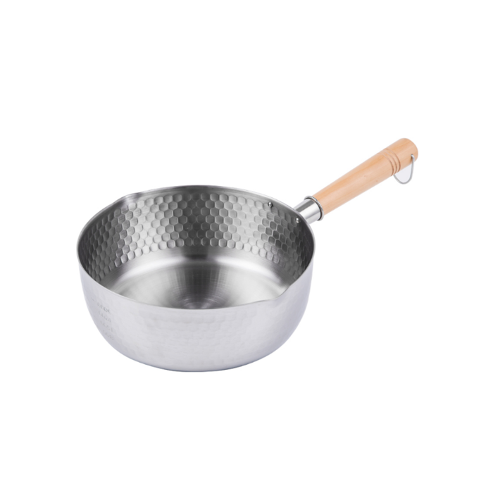 Justcook 20cm Japanese-style Stainless Steel Xueping Pot White Handle