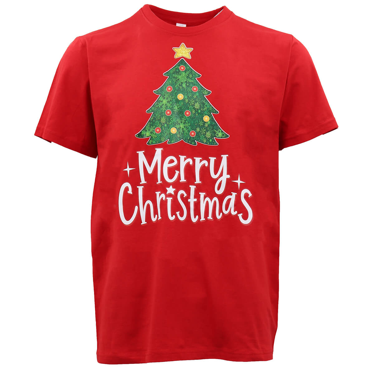 New Funny Adult Xmas Christmas T Shirt Tee Mens Womens 100% Cotton Jolly Ugly, Tree (Red) B, XS