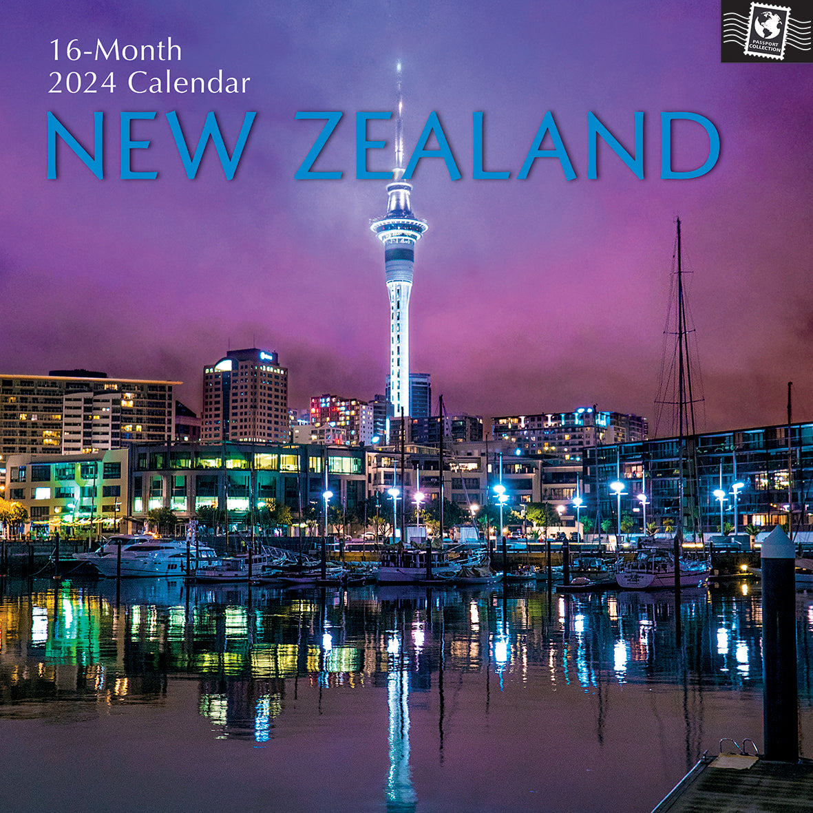 New Zealand - 2024 Square Wall Calendar 16 Month Planner Christmas New Year Gift