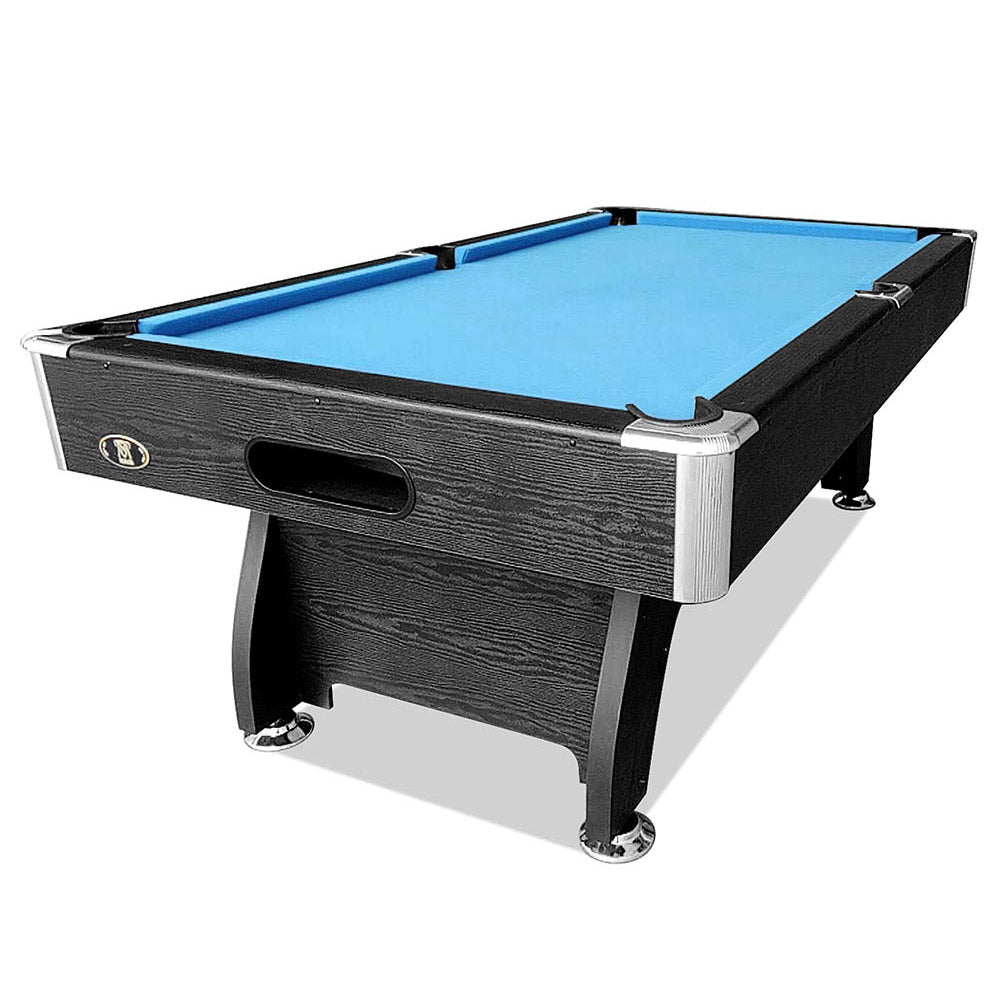7FT MDF Pool Snooker Billiard Table with Accessories Pack, Black Frame - BLUE