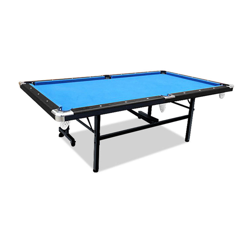 7FT Foldable Pool Table Billiard Table Free Accessory for Small Room - BLUE
