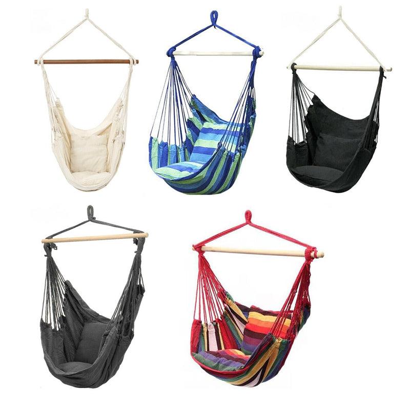 Portable Hanging Hammock Chair Swing Garden Outdoor Camping Soft Au New