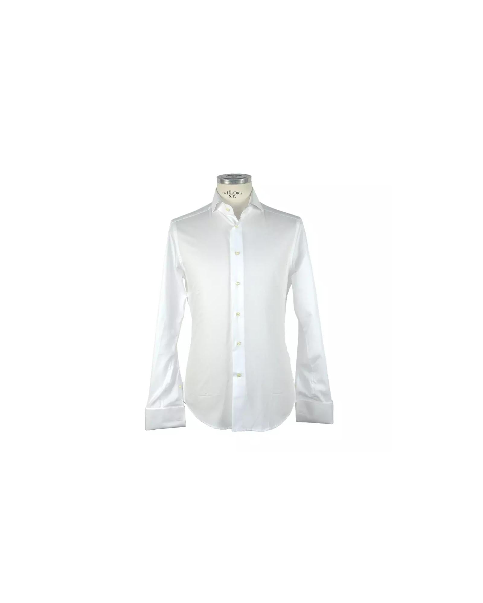 Cotton Ceremony Shirt with French Collar and Button Closure 38 IT Men