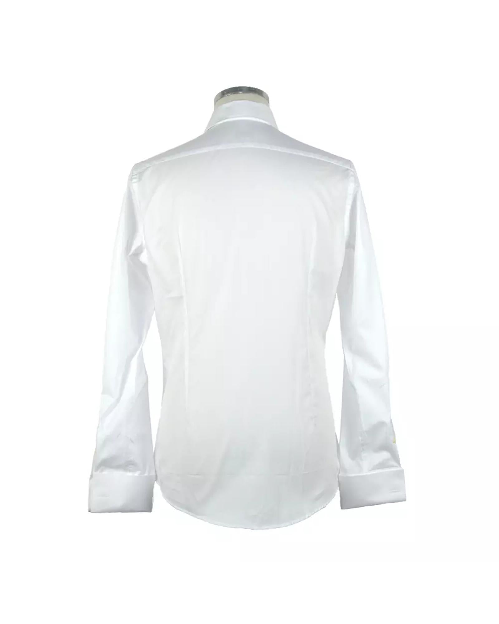 Cotton Ceremony Shirt with French Collar and Button Closure 38 IT Men