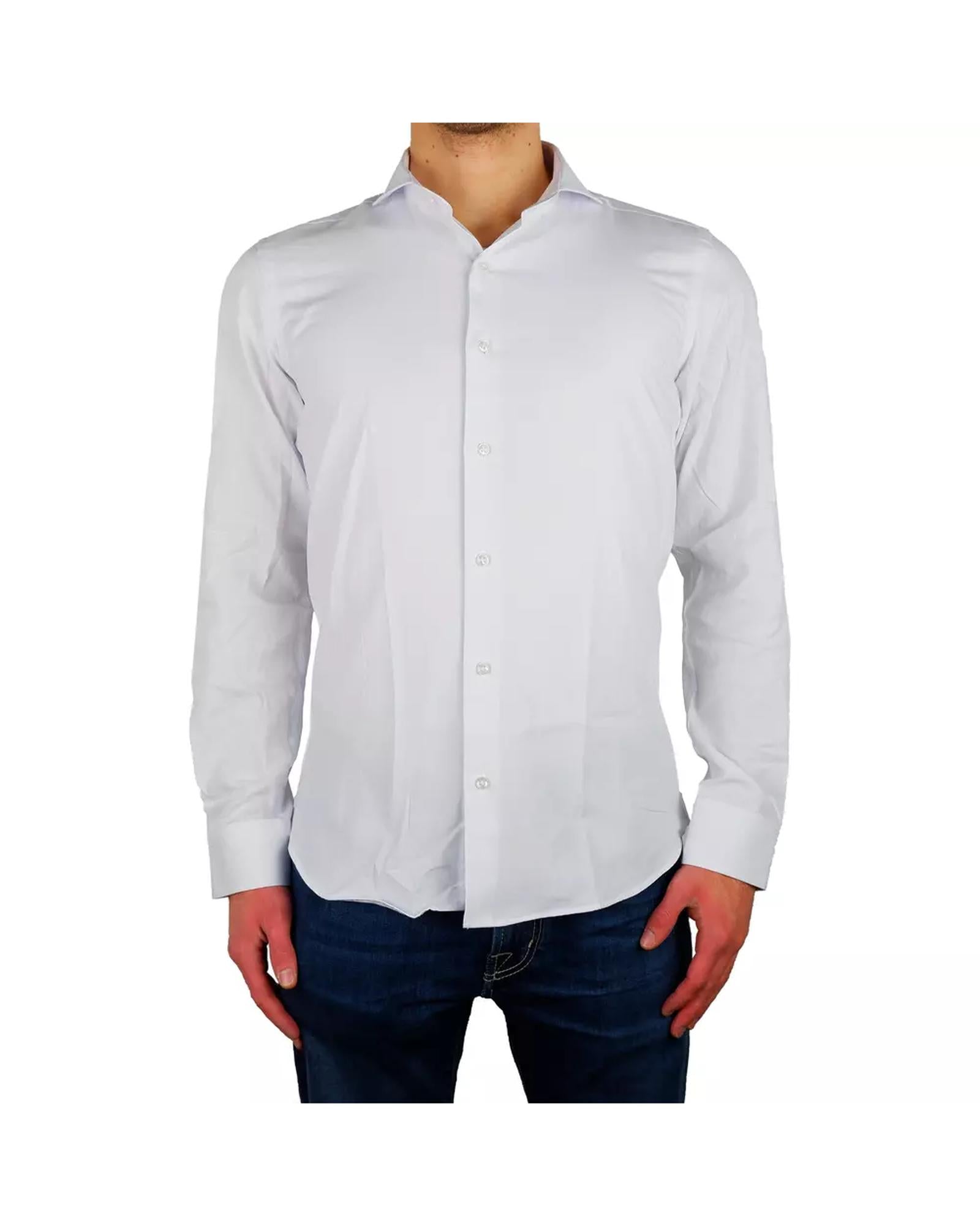 Milano Shirt in Oxford White Cotton 45 IT Men