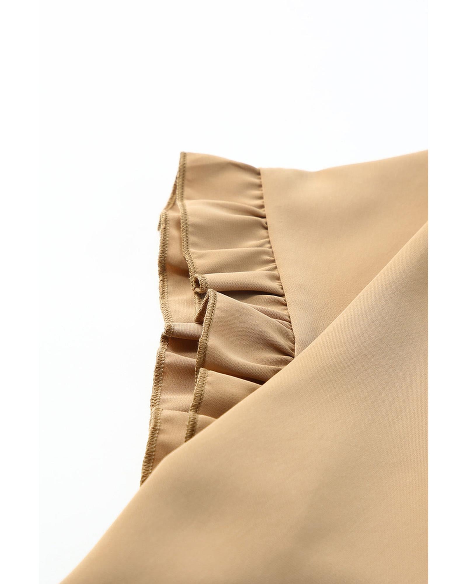 Azura Exchange Ruffle Trim Oversize Blouse - XL