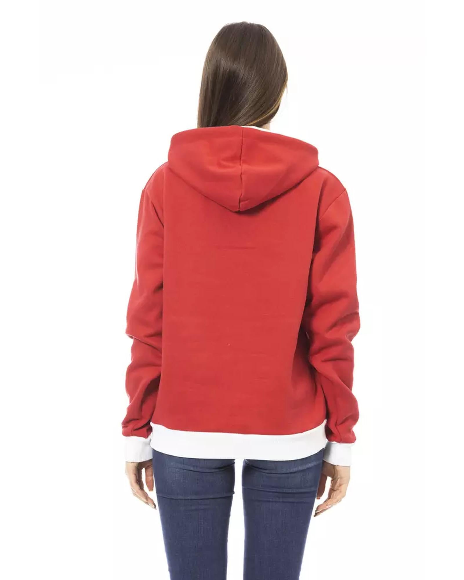 Luxury Long Sleeve Fleece Hoodie with Front Logo and Maxi Front Pocket XS Women