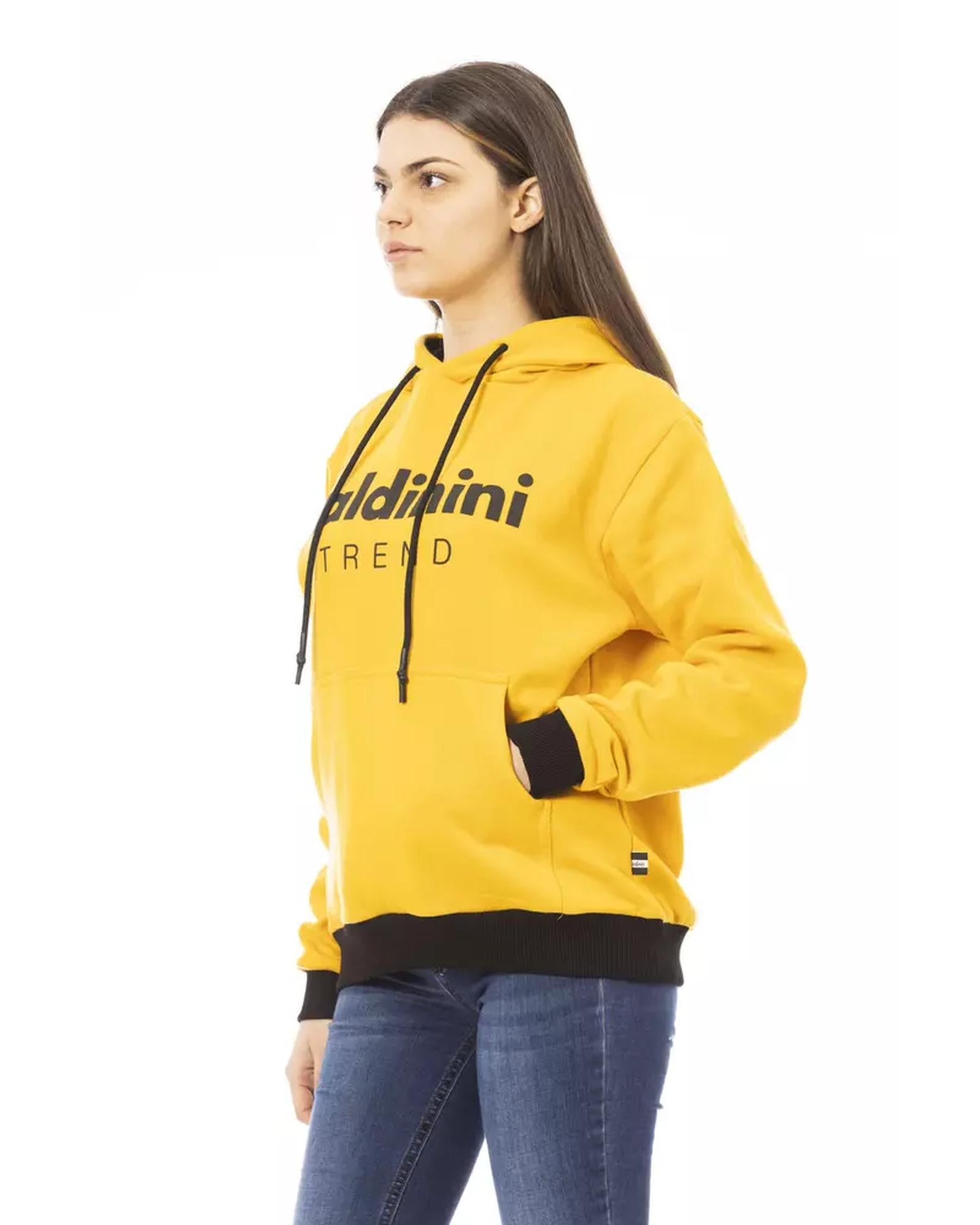 Long Sleeve Fleece Hoodie with Front Logo and Maxi Front Pocket M Women