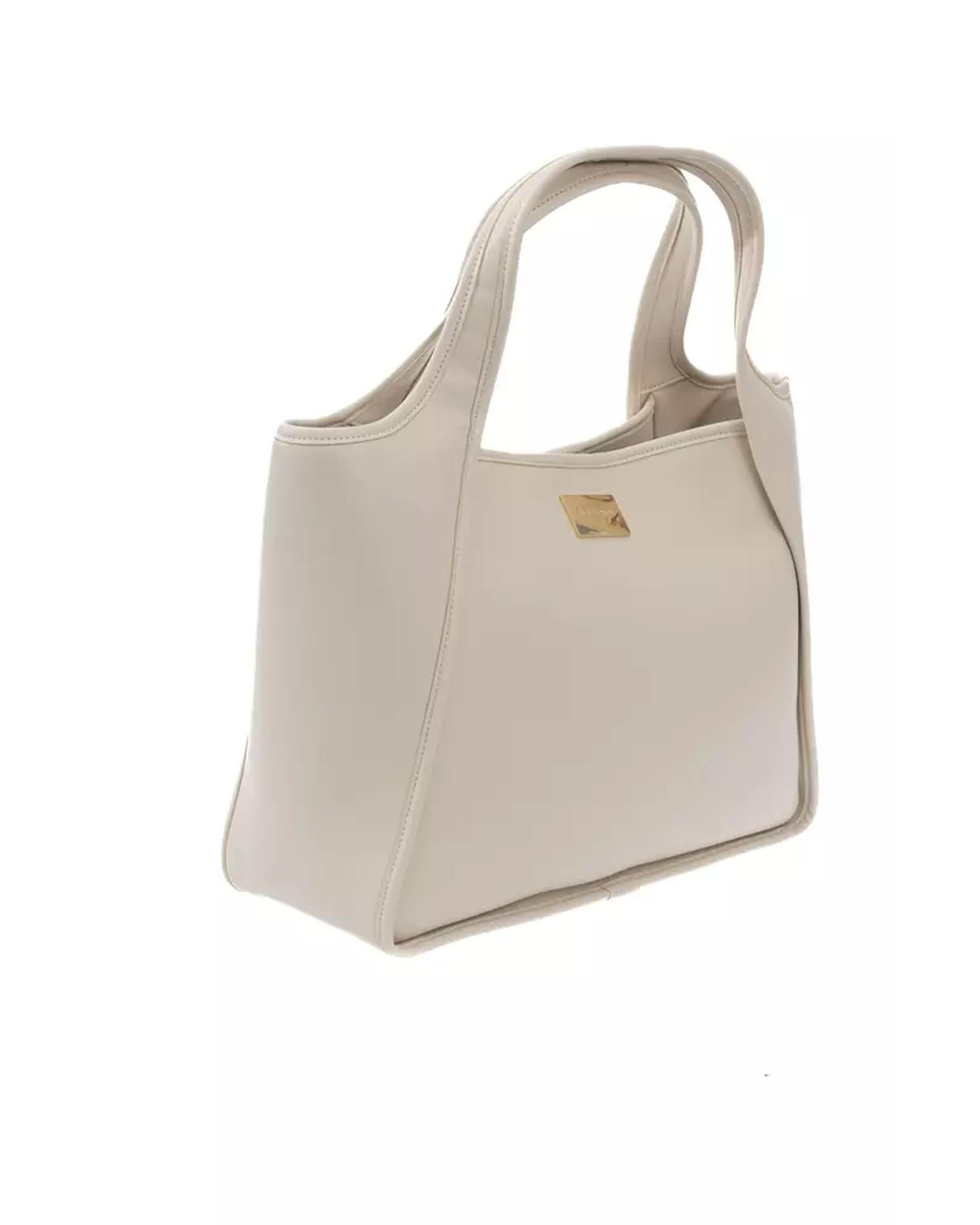 Magnetic Button Closure Logoed Lining Bag with Internal Compartments One Size Women