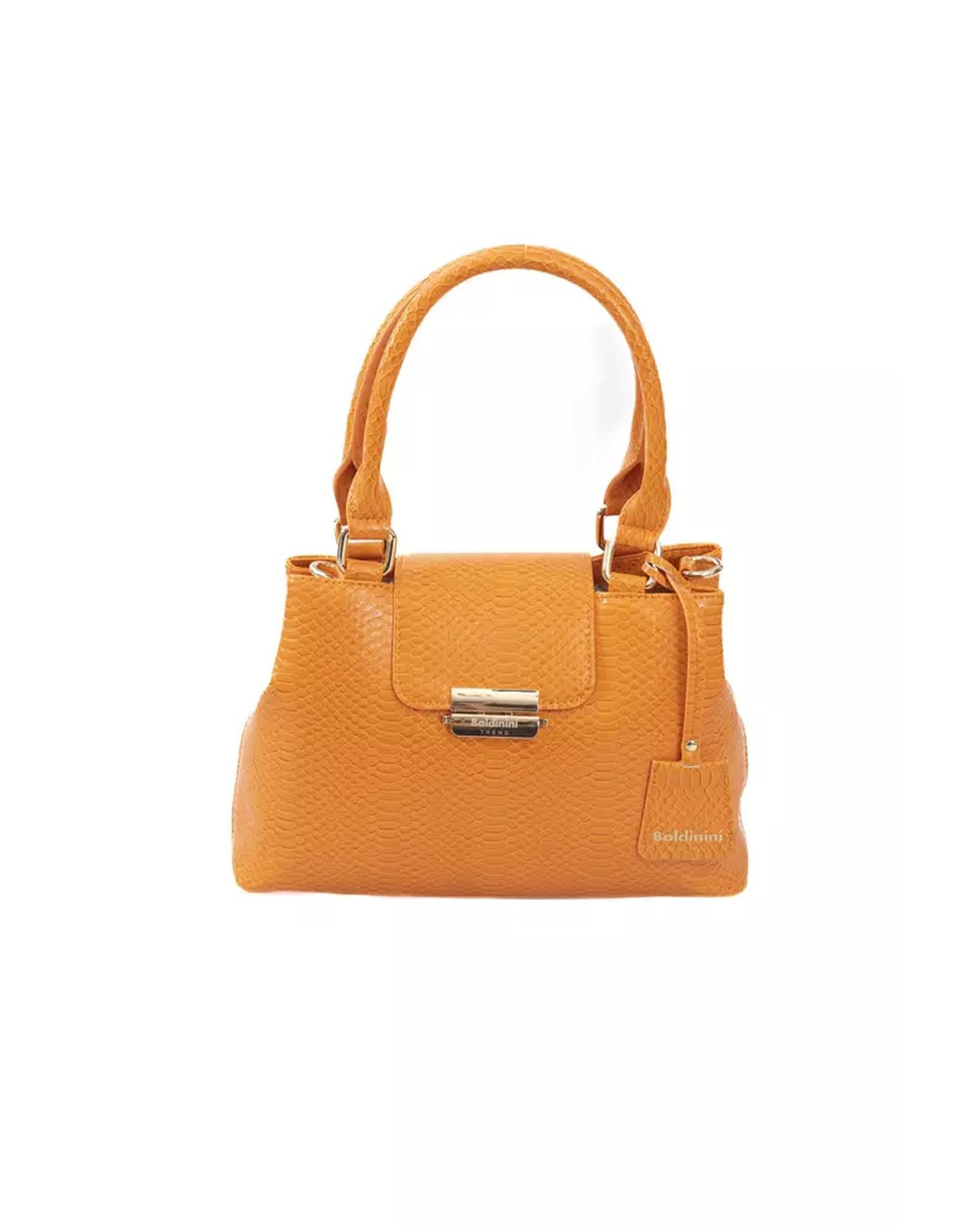 Flap Closure Double Compartment Shoulder Bag with Golden Details One Size Women