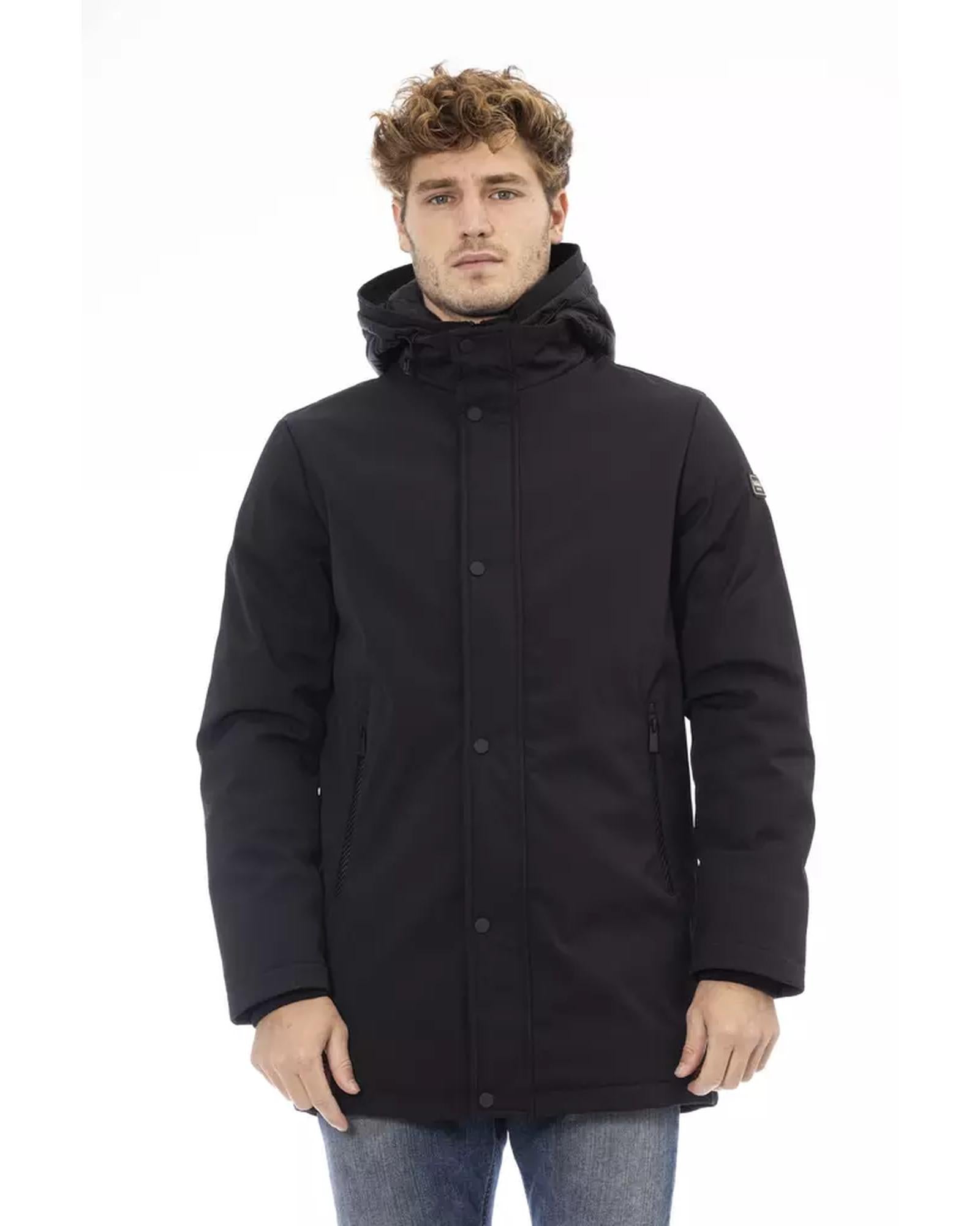 Long Jacket with External Welt Pockets and Front Closure L Men