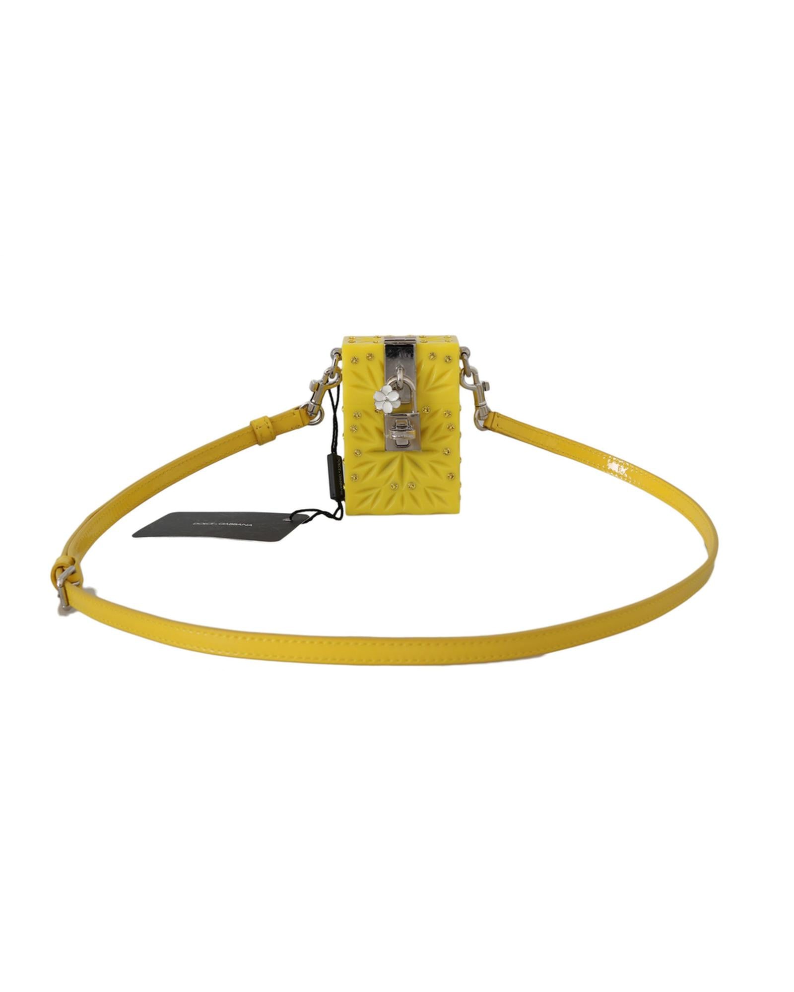 Dolce & Gabbana Plexiglass Cigarette Case Holder with Champagne Crystals One Size Women