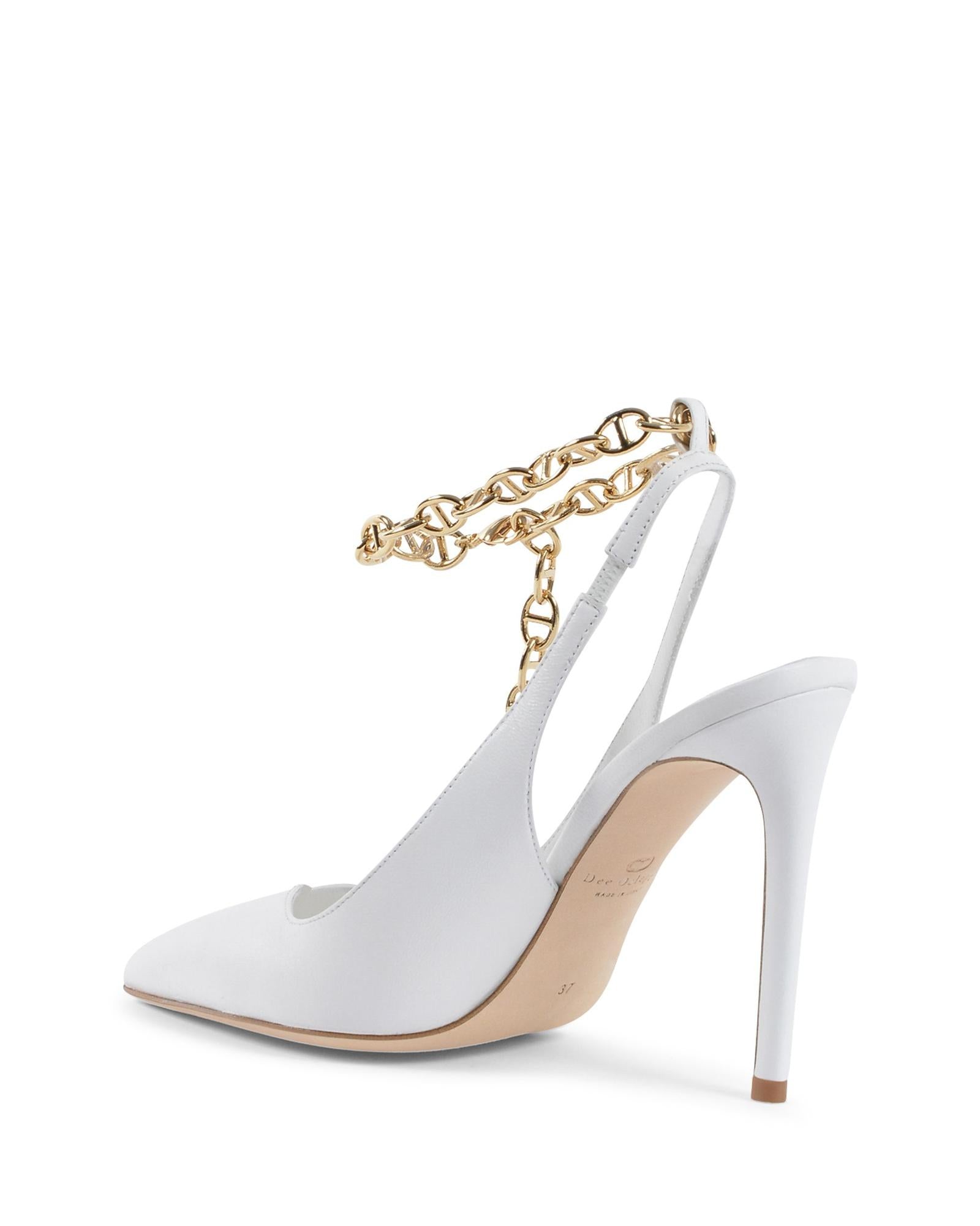 Gold Chain Embellished Decollete Pump - 395 EU