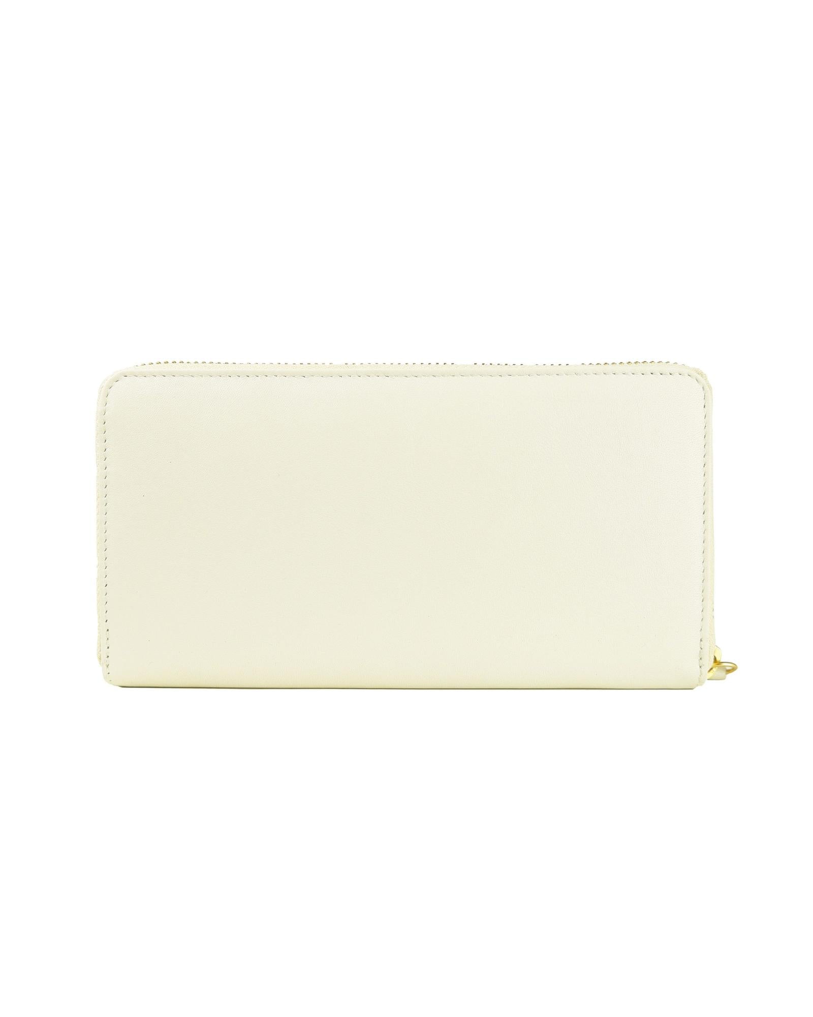 Cavalli Class White Purse with Zipped Closure One Size Women