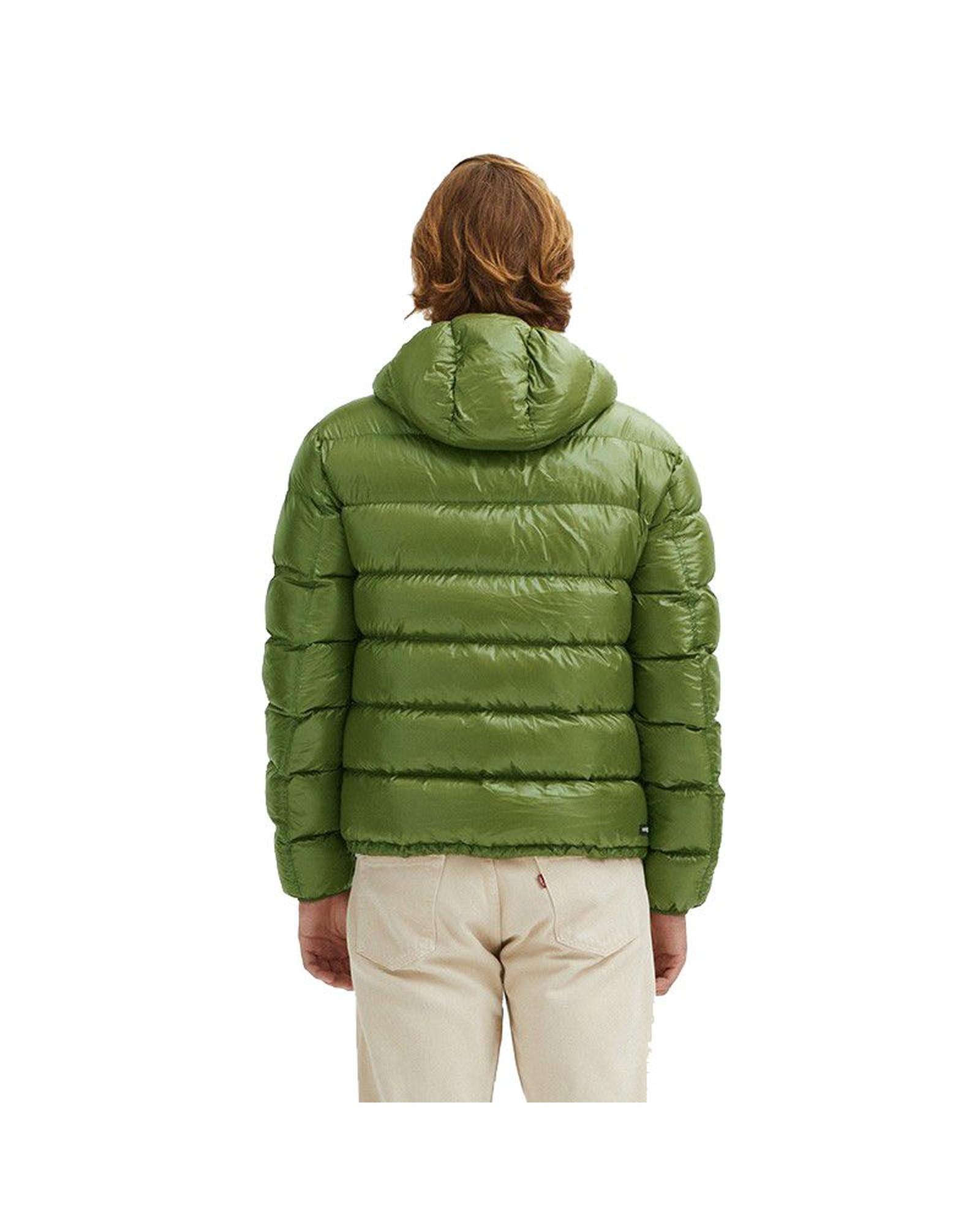 Reversible Hooded Down Jacket with Zip Closure L Men
