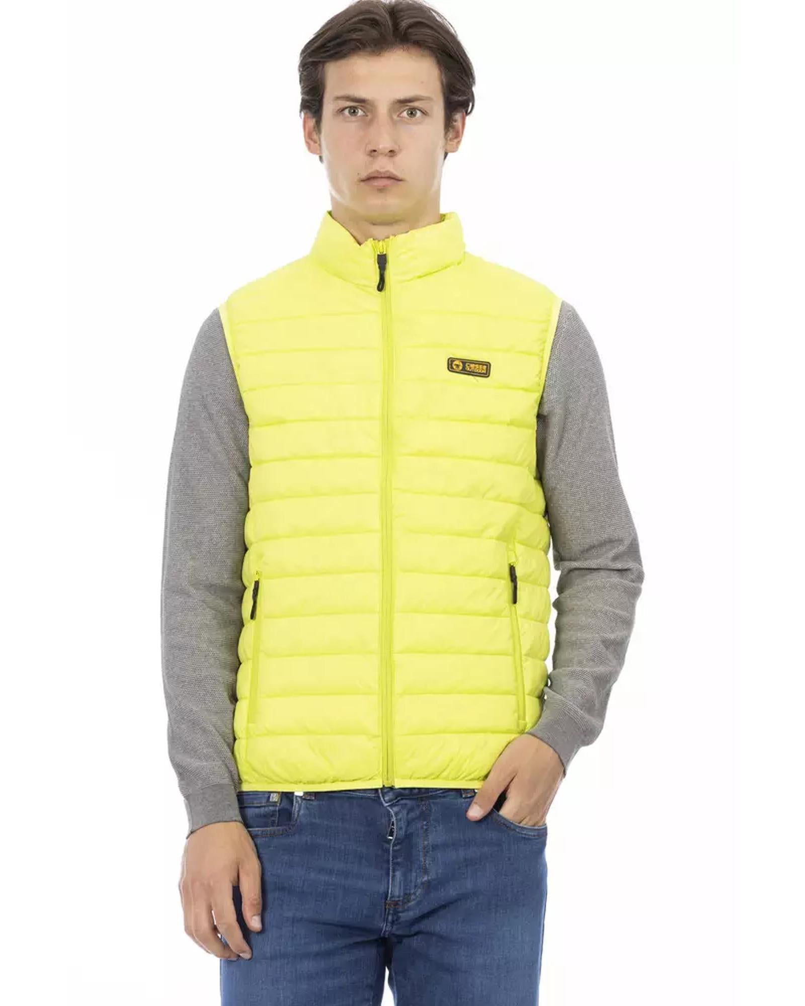 Sleeveless Down Jacket with Functional Pockets and Zipper Detailing 3XL Men