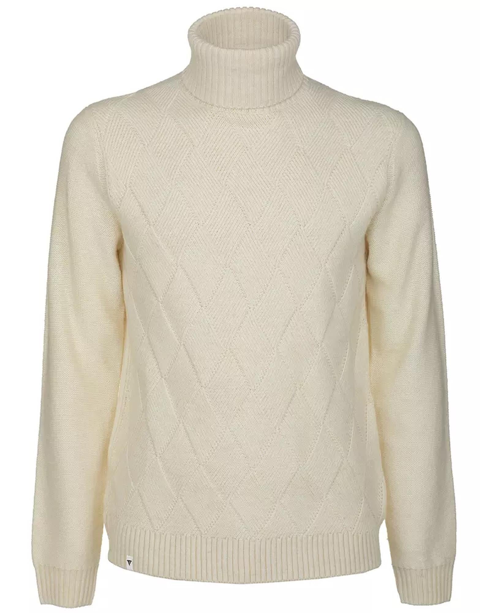Fred Mello Diamond Embroidered Turtleneck Sweater M Men