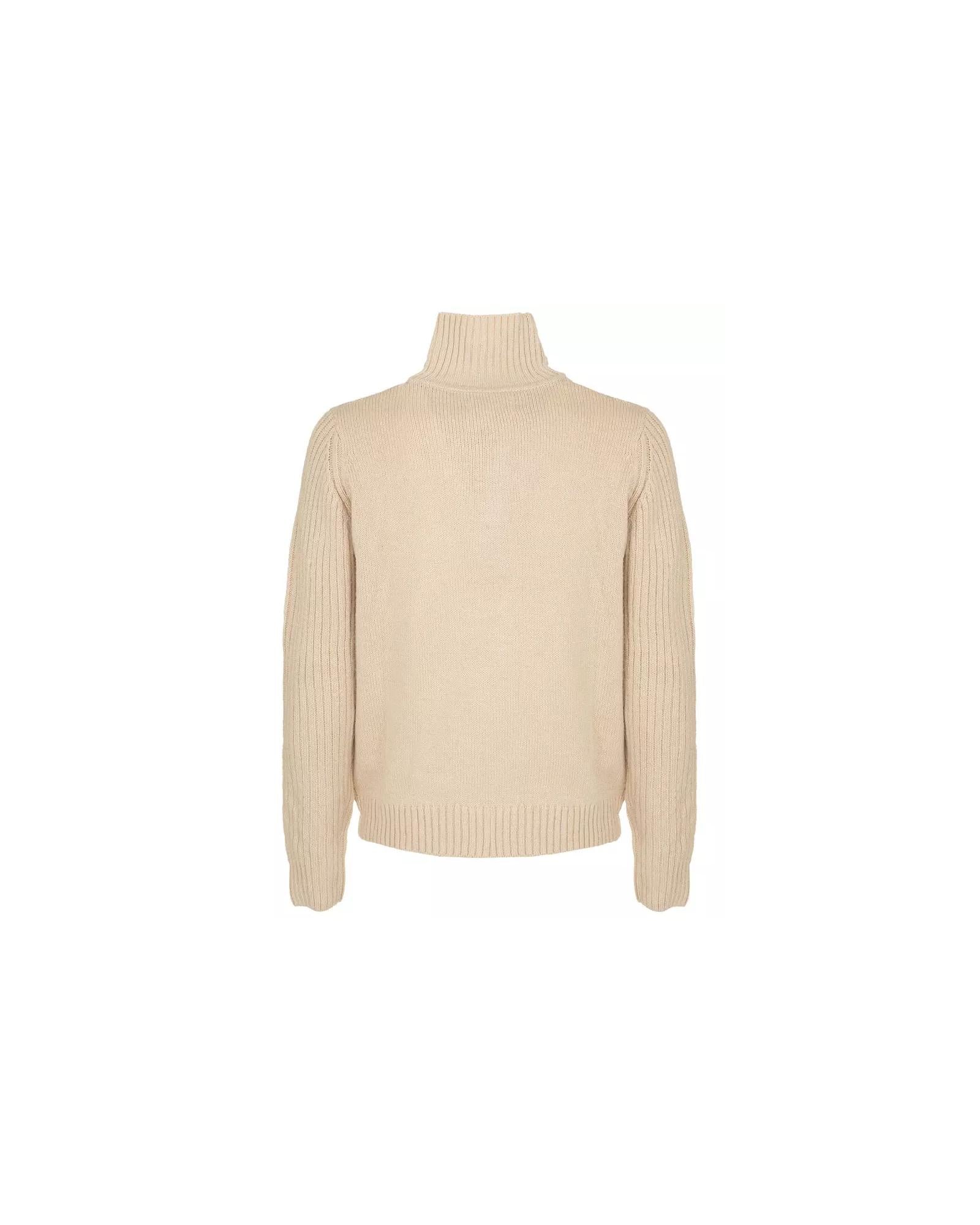 Acrylic Blend Sweater with Diamond Embroidery and Zip Closure 2XL Men