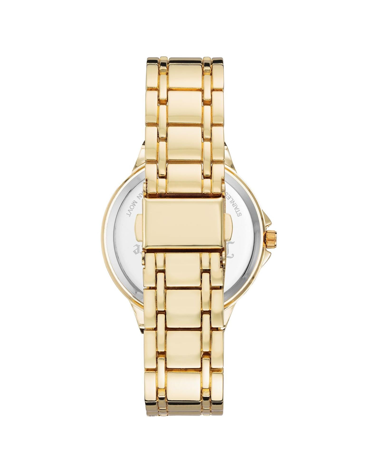 Gold Rhinestone Fashion Watch One Size Women