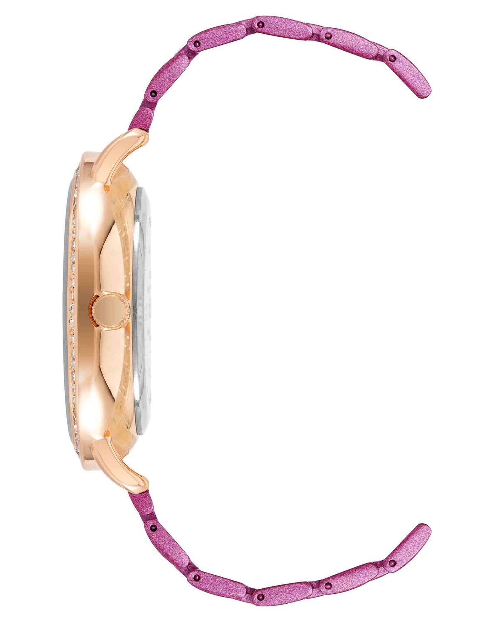 Rose Gold Fashion Watch with Rhine Stone Facing One Size Women