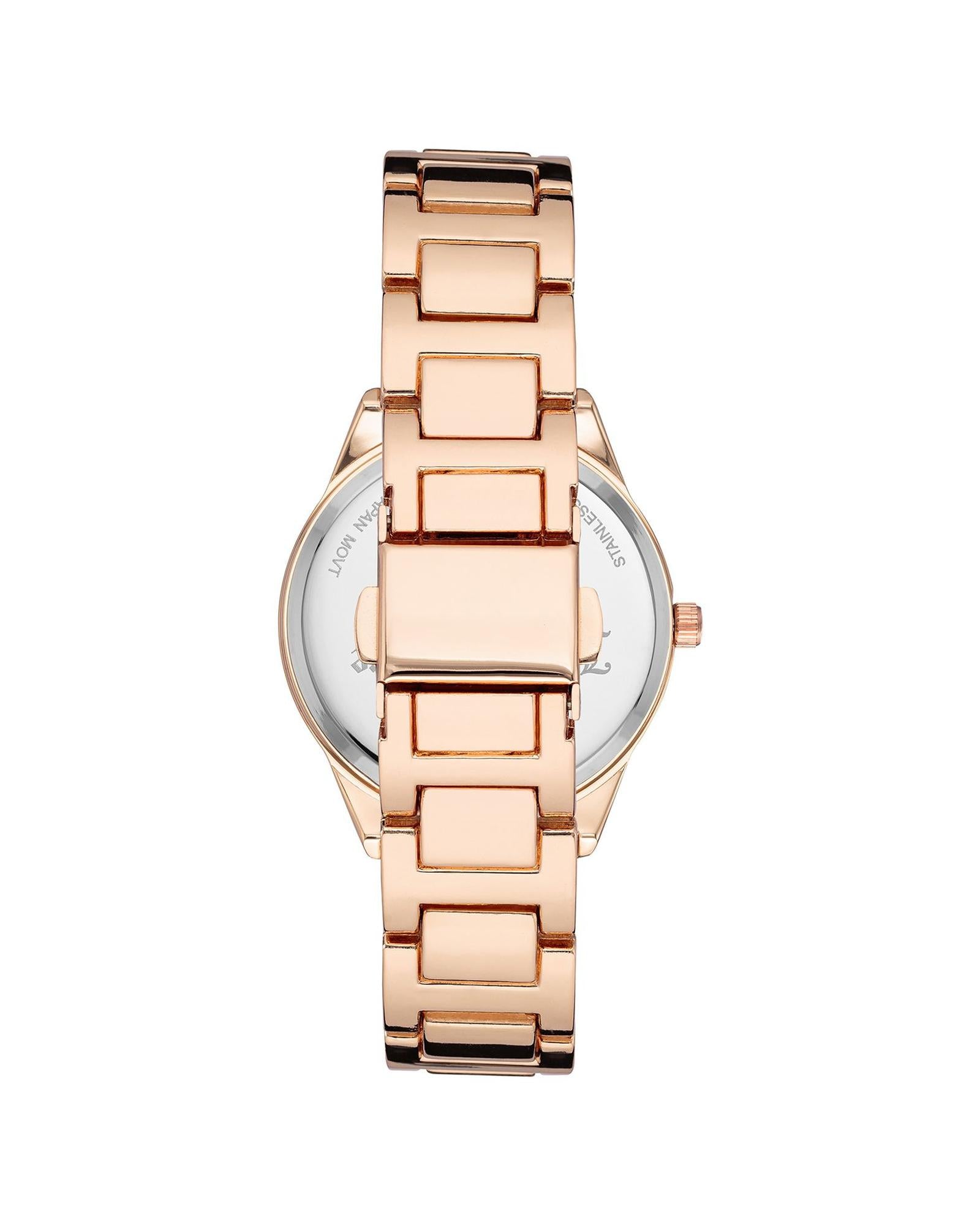 Rose Gold Fashion Quartz Analog Watch One Size Women