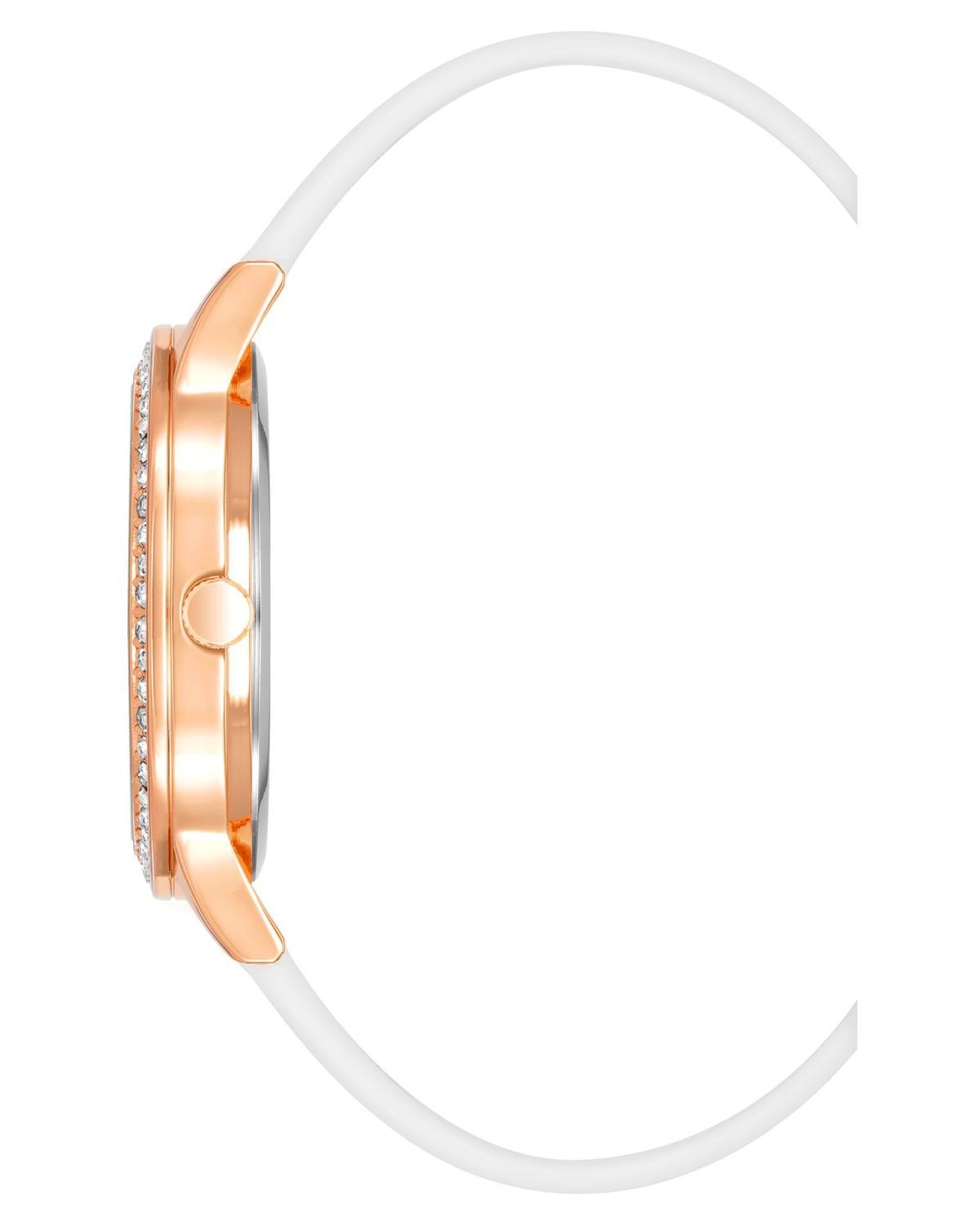 Rose Gold Analog Fashion Watch with Rhine Stone Facing One Size Women