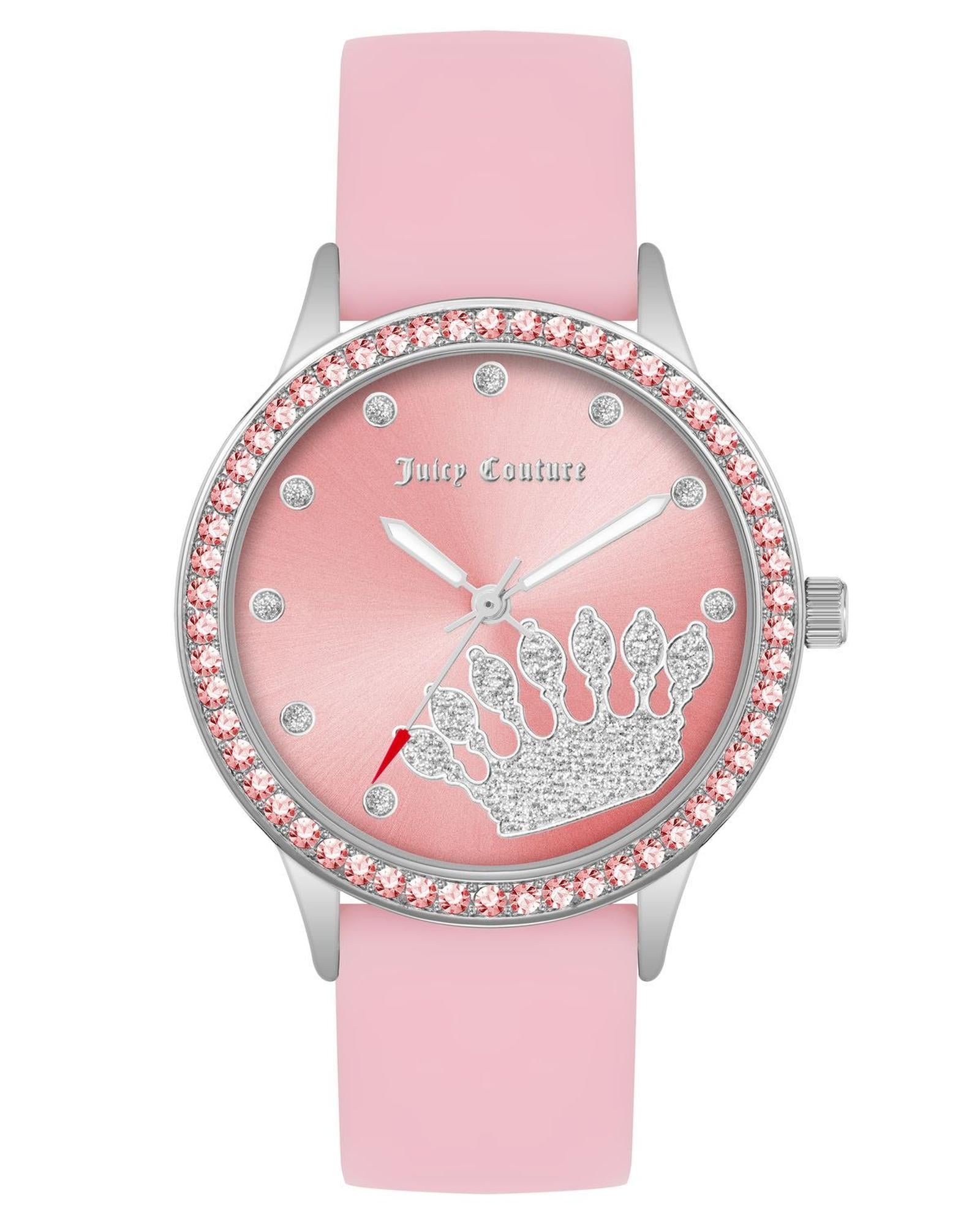 Silver Analog Fashion Watch with Rhine Stone Facing One Size Women