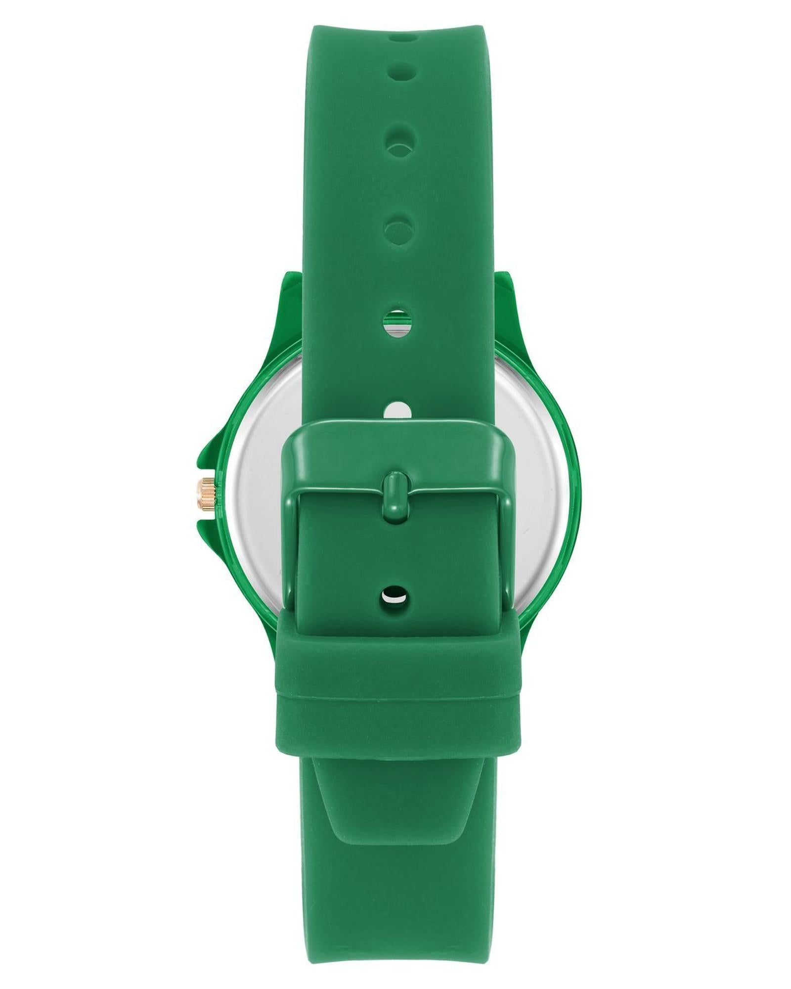 Green Fashion Quartz Analog Watch with Rhinestone Facing One Size Women