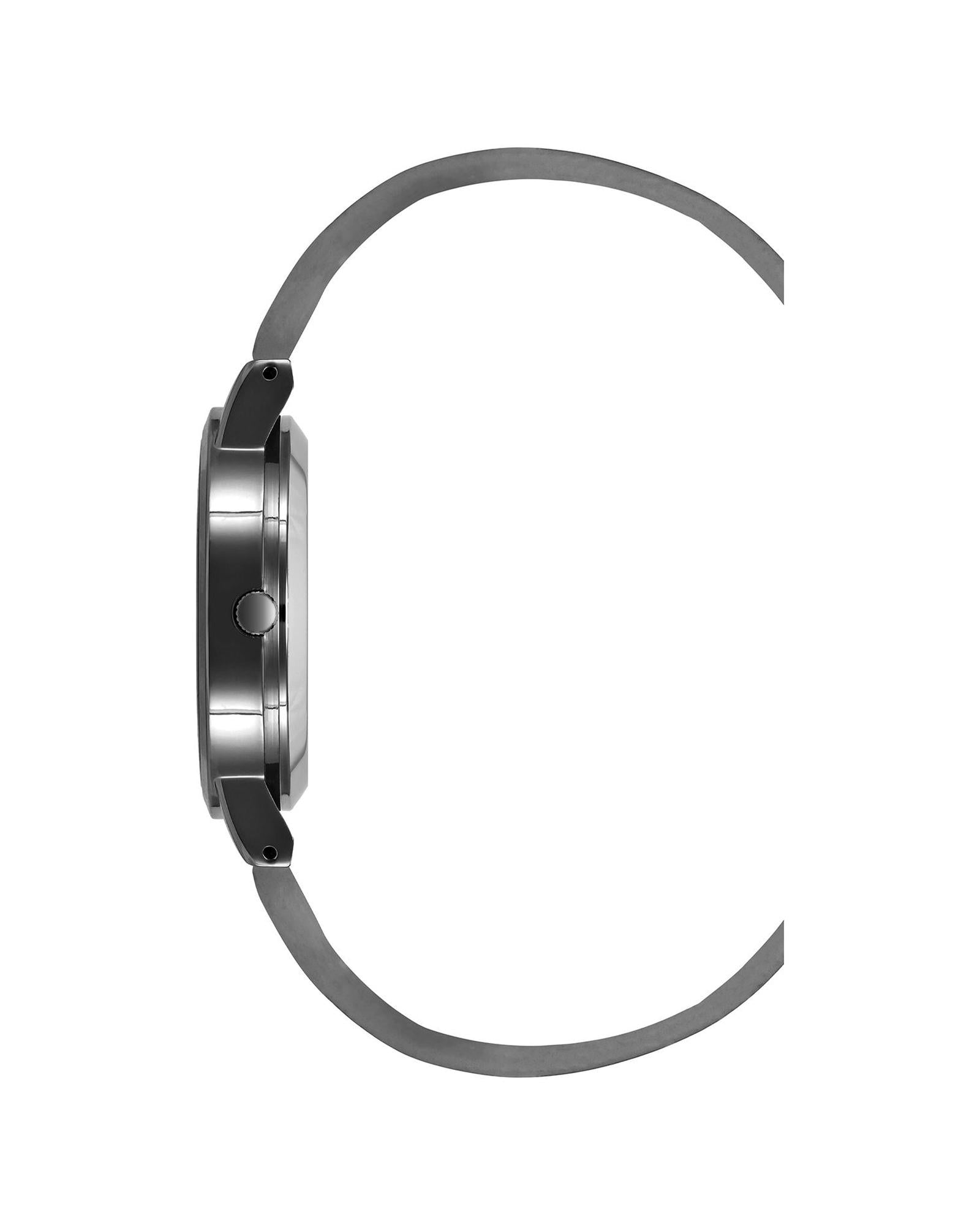 Gunmetal Fashion Watch with Rhine Stone Facing One Size Women