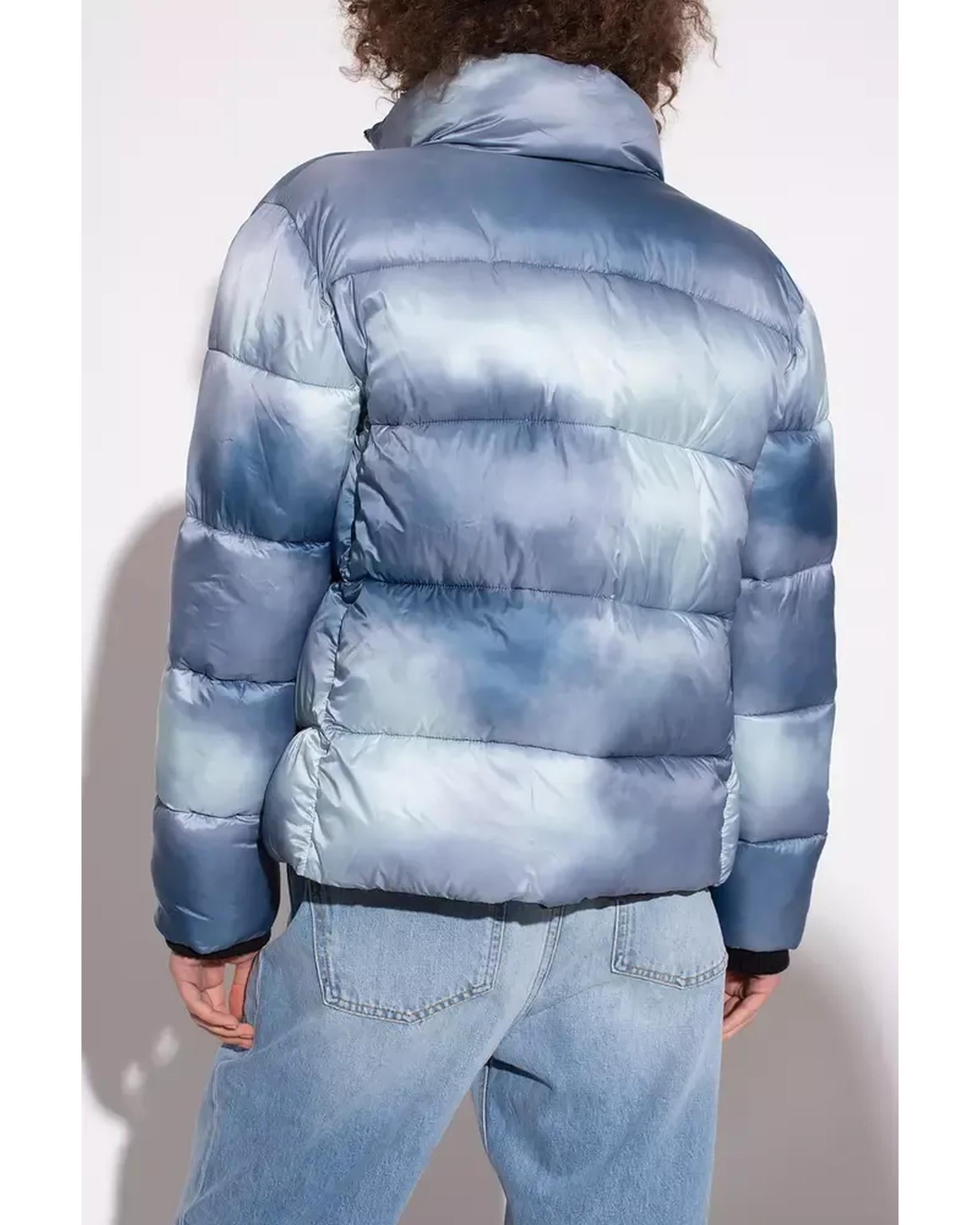 Love Moschino High Collar Down Jacket with Zip Closure 40 IT Women