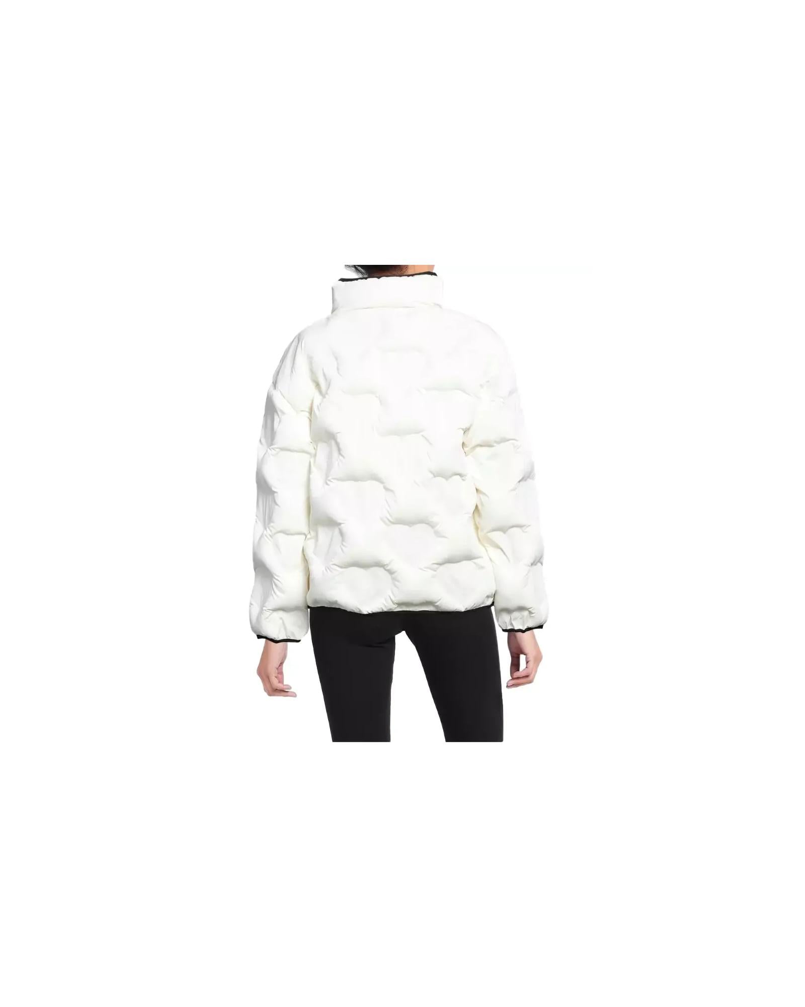 Love Moschino Polyester Down Jacket with Heart Decorations 42 IT Women