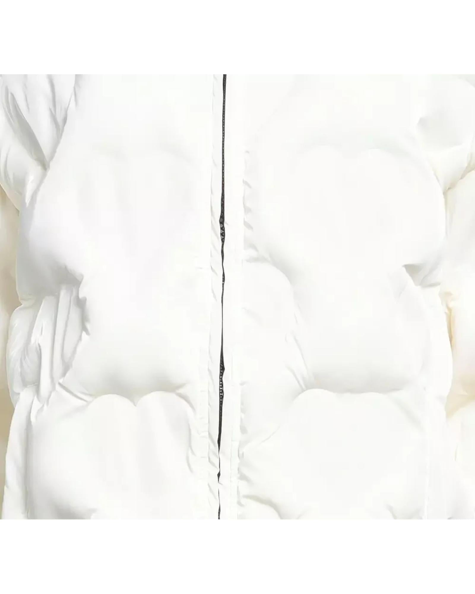 Love Moschino Polyester Down Jacket with Heart Decorations 42 IT Women