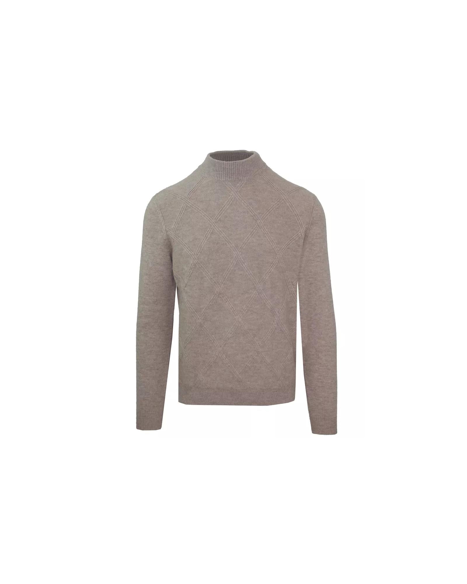 Malo Diamond Stitch Turtleneck in Wool and Cashmere XL Men