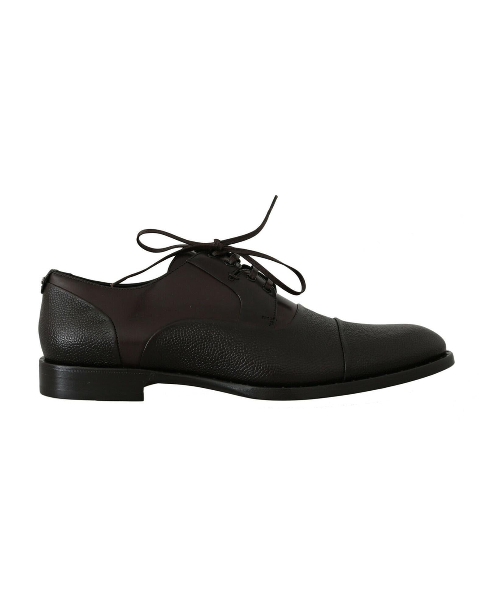 Brown Leather Laceup Dress Shoes by Dolce &amp; Gabbana 40 EU Men