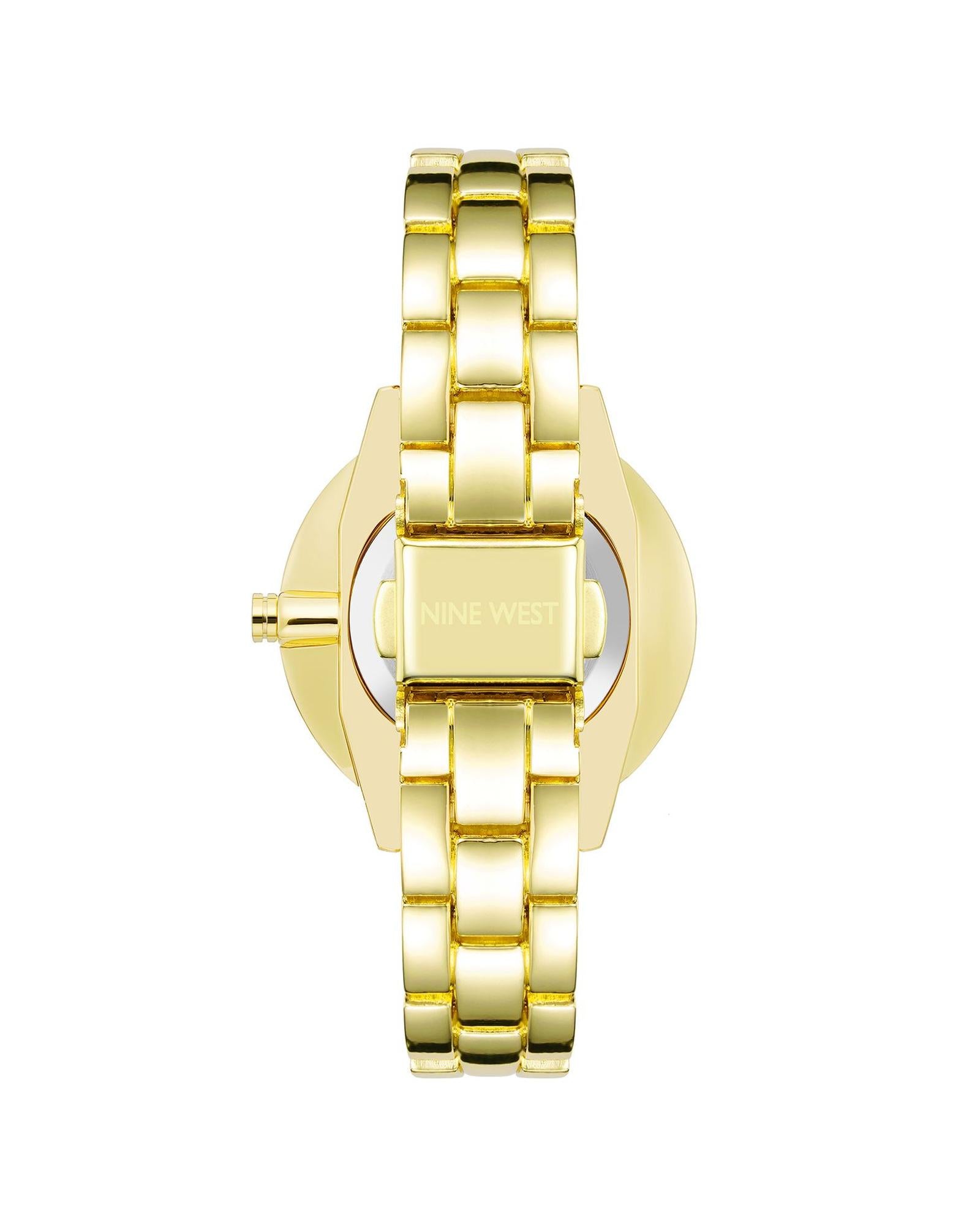 Gold Metal Classic Quartz Watch One Size Women