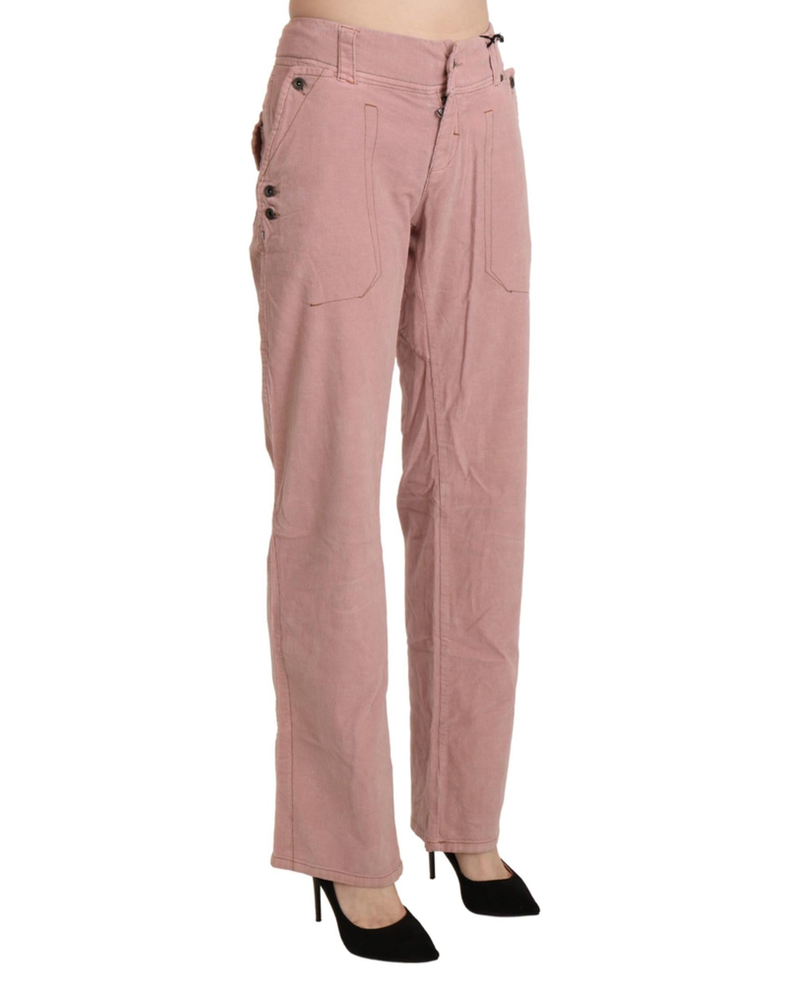 Ermanno Scervino High Waist Straight Trouser Pants 44 IT Women