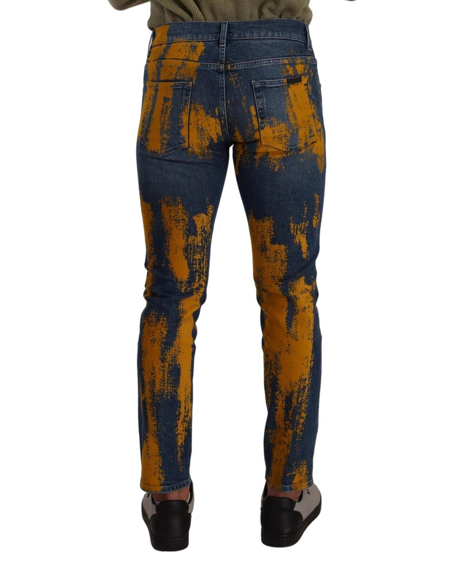 Genuine Dolce & Gabbana Skinny Denim Jeans with Zipper and Button Closure 46 IT Men