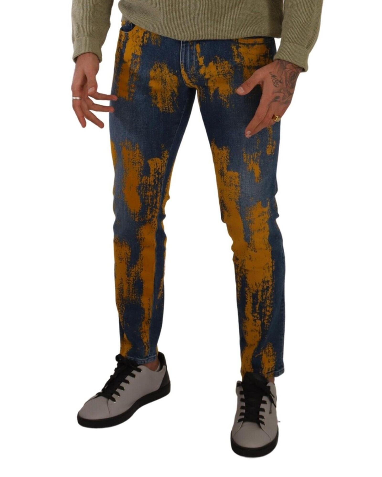 Genuine Dolce & Gabbana Skinny Denim Jeans with Zipper and Button Closure 46 IT Men