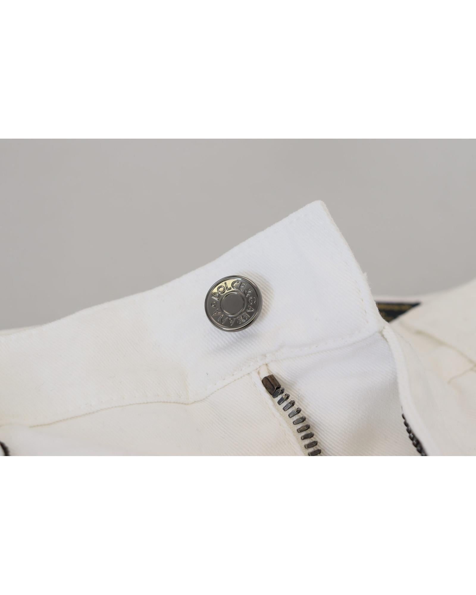 Authentic Dolce & Gabbana Skinny Jeans with Logo Details 44 IT Men